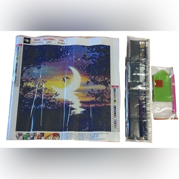 5D Diamond Painting Moon and Sunset Landscape Set/Kit 30x30cm - Picture 3 of 3